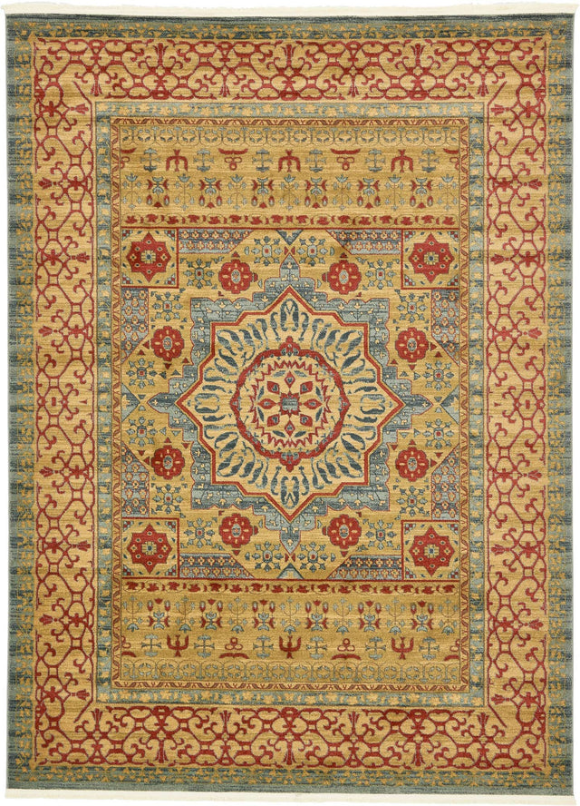 Light Blue 8' x 11' Palace Rectangle Area Rug