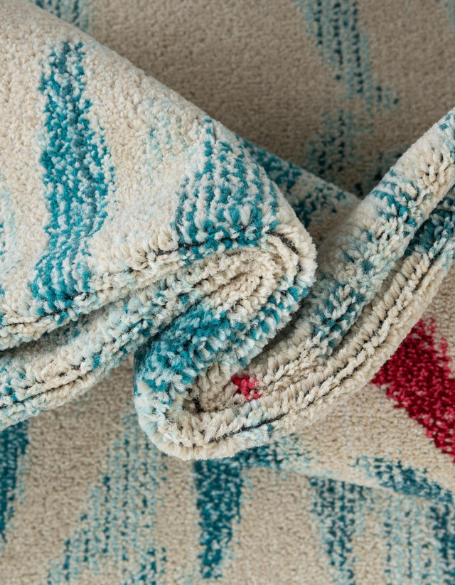 Beige 5' 1 x 8' Positano Rectangle Area Rug Coastal Marine Beach Design Carpet for Modern Living Rooms, Dining, Bedroom, Office for Sale at Rug Engine