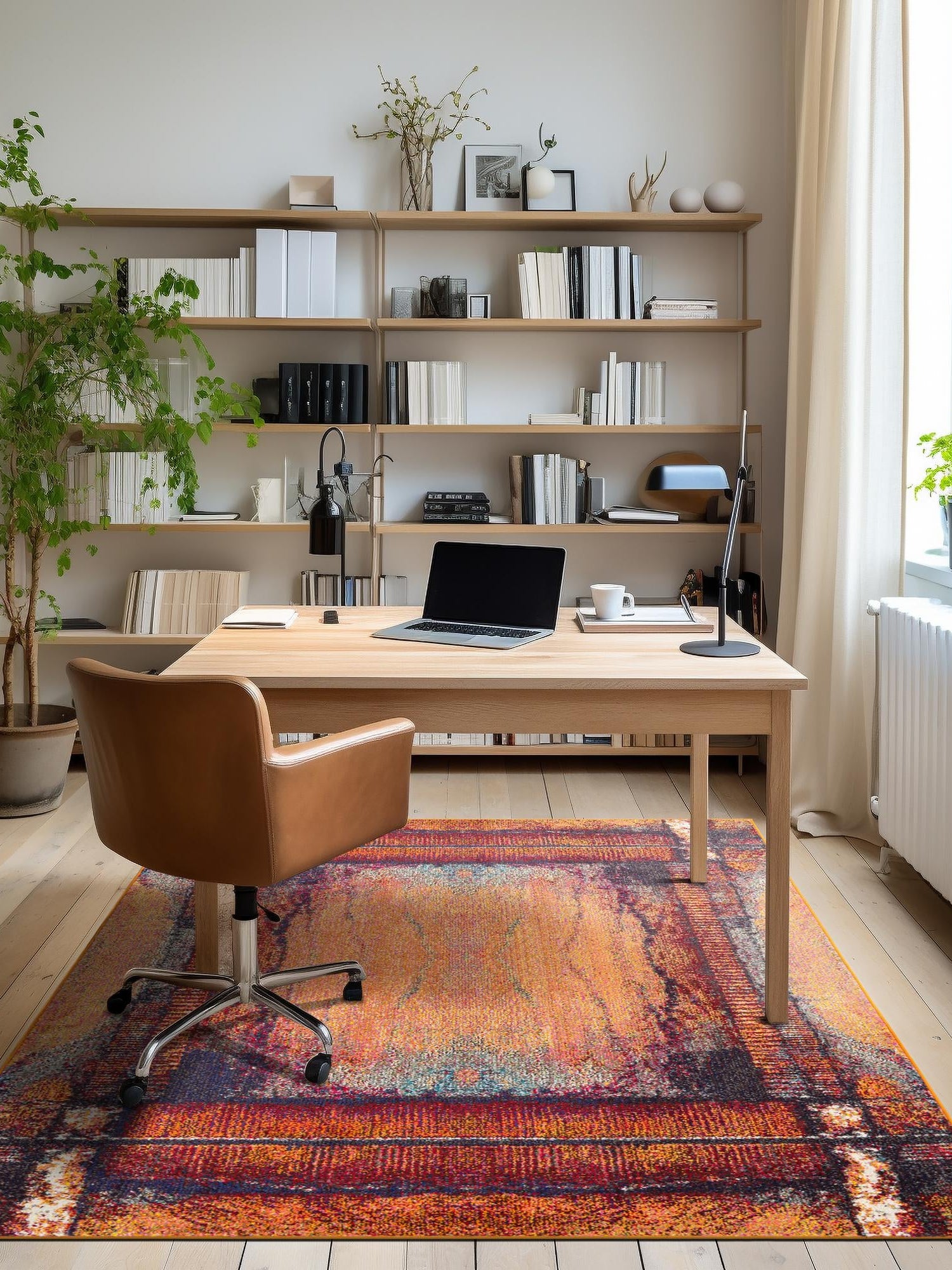 Orange 3' 3 x 5' 3 Estrella Rectangle Area Rug 100% Polypropylene Non-Shedding Stain Resistant Carpet Colorful Modern Abstract Design Easy Clean for Home Decor for Sale at Rug Engine