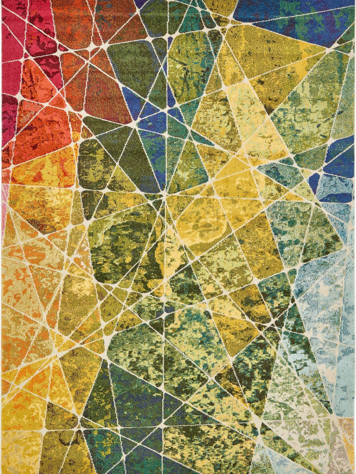 Multicolor 8' x 11' Estrella Rectangle Area Rug 100% Polypropylene Non-Shedding Stain Resistant Carpet Colorful Modern Abstract Design Easy Clean for Home Decor for Sale at Rug Engine