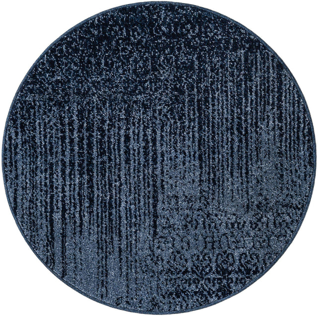 Blue 3' 1 x 3' 1 Del Mar Round Area Rug 100% Polypropylene Easy Clean Stain Resistant Vivid Modern Carpet Mat for Home Decor Interior Designing for Sale at Rug Engine