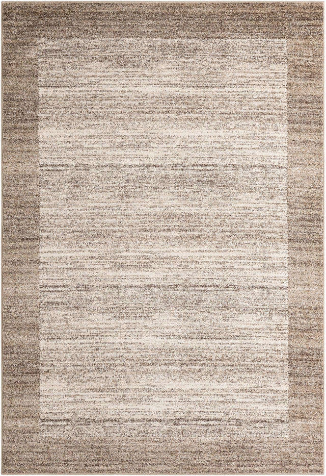 Beige 6' 1 x 9' Del Mar Rectangle Area Rug 100% Polypropylene Easy Clean Stain Resistant Vivid Modern Carpet Mat for Home Decor Interior Designing for Sale at Rug Engine