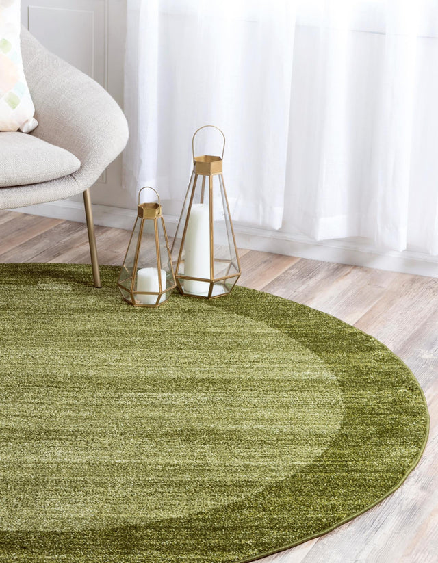 Light Green 6' 1 x 6' 1 Del Mar Round Area Rug 100% Polypropylene Easy Clean Stain Resistant Vivid Modern Carpet Mat for Home Decor Interior Designing for Sale at Rug Engine