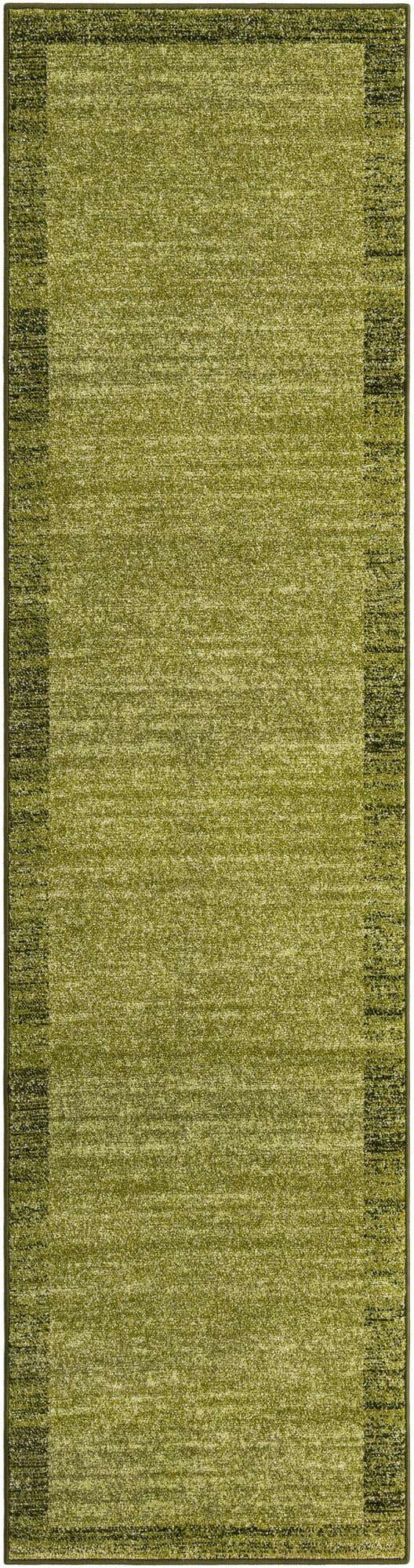 Light Green 2' 7 x 10' Del Mar Runner Area Rug 100% Polypropylene Easy Clean Stain Resistant Vivid Modern Carpet Mat for Home Decor Interior Designing for Sale at Rug Engine