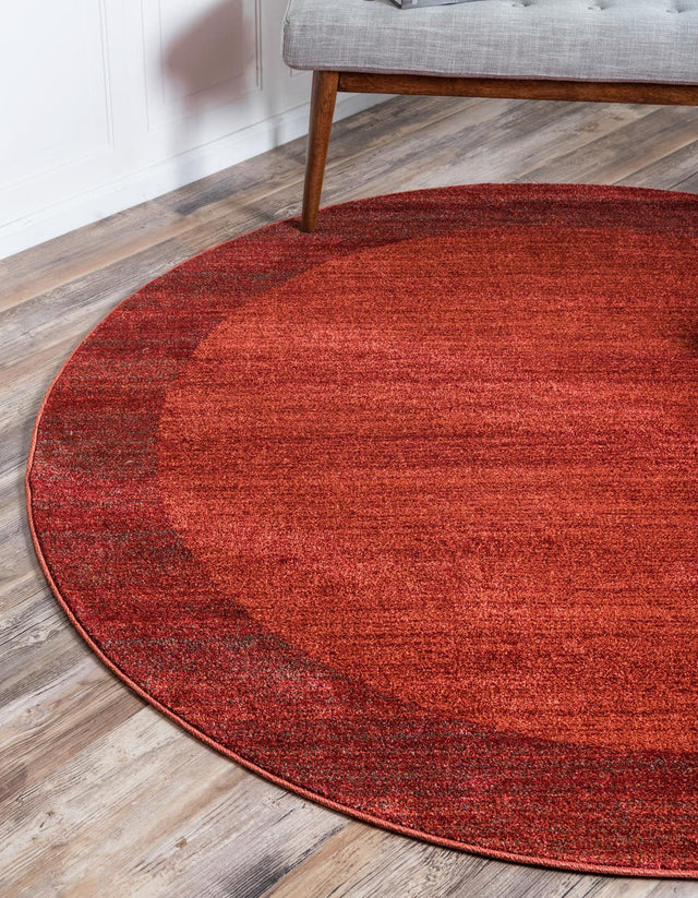 Terracotta 4' 1 x 4' 1 Del Mar Round Area Rug 100% Polypropylene Easy Clean Stain Resistant Vivid Modern Carpet Mat for Home Decor Interior Designing for Sale at Rug Engine