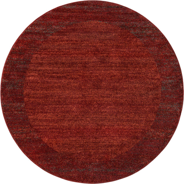 Terracotta 6' 1 x 6' 1 Del Mar Round Area Rug 100% Polypropylene Easy Clean Stain Resistant Vivid Modern Carpet Mat for Home Decor Interior Designing for Sale at Rug Engine