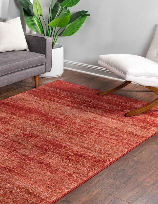 Terracotta 5' 3 x 8' Del Mar Rectangle Area Rug 100% Polypropylene Easy Clean Stain Resistant Vivid Modern Carpet Mat for Home Decor Interior Designing for Sale at Rug Engine