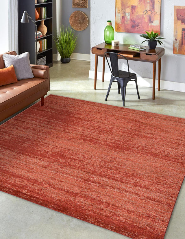 Terracotta 7' 10 x 7' 10 Del Mar Square Area Rug 100% Polypropylene Easy Clean Stain Resistant Vivid Modern Carpet Mat for Home Decor Interior Designing for Sale at Rug Engine
