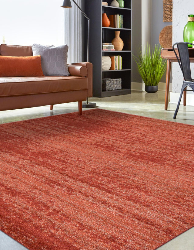 Terracotta 7' 10 x 7' 10 Del Mar Square Area Rug 100% Polypropylene Easy Clean Stain Resistant Vivid Modern Carpet Mat for Home Decor Interior Designing for Sale at Rug Engine