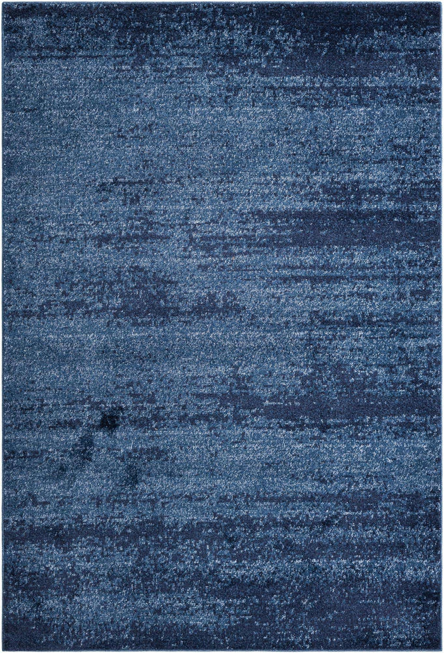 Navy Blue 6' 1 x 9' Del Mar Rectangle Area Rug 100% Polypropylene Easy Clean Stain Resistant Vivid Modern Carpet Mat for Home Decor Interior Designing for Sale at Rug Engine