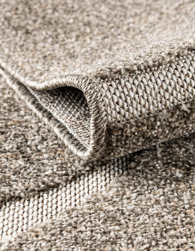 Brown 4' 1 x 6' 1 Outdoor Botanical Rectangle Area Rug Weather Resistant for Patio, Deck, Terrace, Balcony, Porch Polypropylene Garden Floral Tropical Carpet for Sale at Rug Engine
