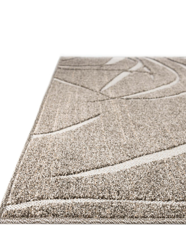 Brown 4' 1 x 6' 1 Outdoor Botanical Rectangle Area Rug Weather Resistant for Patio, Deck, Terrace, Balcony, Porch Polypropylene Garden Floral Tropical Carpet for Sale at Rug Engine