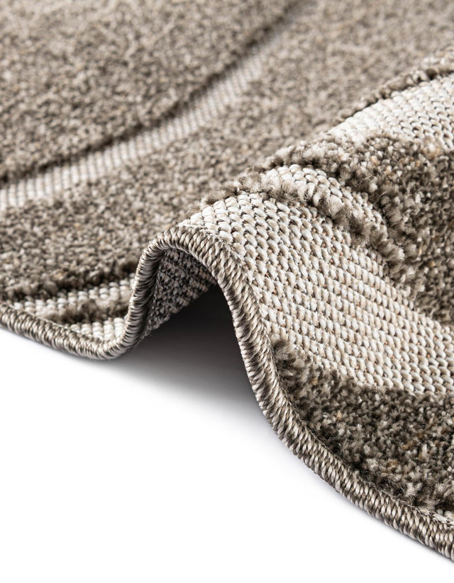 Brown 7' 1 x 10' Outdoor Botanical Rectangle Area Rug Weather Resistant for Patio, Deck, Terrace, Balcony, Porch Polypropylene Garden Floral Tropical Carpet for Sale at Rug Engine