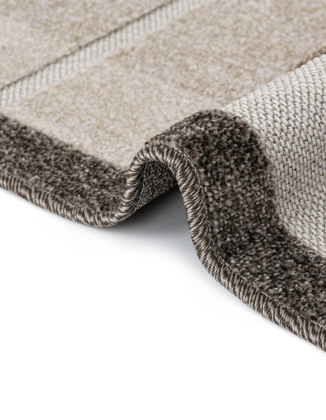 Beige 7' 10 x 11' Outdoor Modern Rectangle Area Rug Weather Resistant for Patio, Deck, Terrace, Balcony, Porch 100% Polypropylene Modern Outside Carpet for Sale at Rug Engine