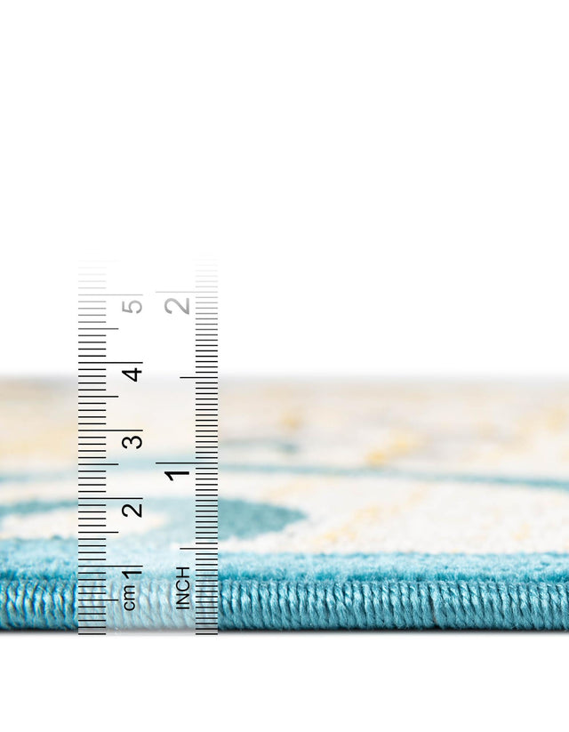 Blue 8' x 10' Outdoor Botanical Rectangle Area Rug Weather Resistant for Patio, Deck, Terrace, Balcony, Porch Polypropylene Garden Floral Tropical Carpet for Sale at Rug Engine