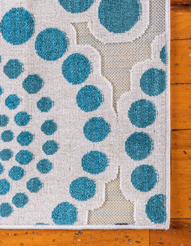 Cream 4' 1 x 6' 1 Outdoor Modern Rectangle Area Rug Weather Resistant for Patio, Deck, Terrace, Balcony, Porch 100% Polypropylene Modern Outside Carpet for Sale at Rug Engine