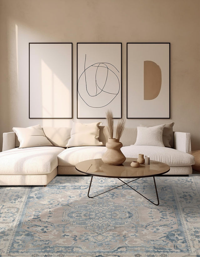 Dark Gray 8' x 8' Paris Square Area Rug