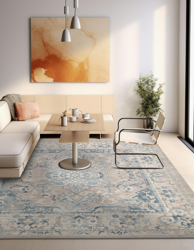 Dark Gray 8' x 8' Paris Square Area Rug