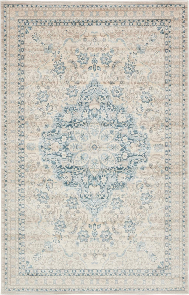 Beige 4' x 6' Paris Rectangle Area Rug