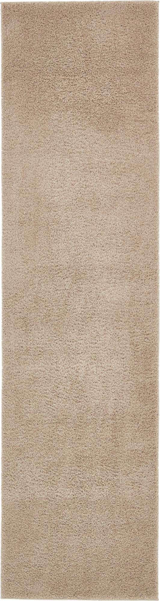 Taupe 2' 7 x 10' Studio Solid Shag Runner Area Rug Thick Soft Touch Fluffy & Plush Shaggy Pile Single Color Durable Carpet for Minimalist Decor for Sale at Rug Engine