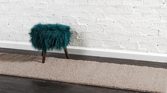 Taupe 2' 7 x 10' Studio Solid Shag Runner Area Rug Thick Soft Touch Fluffy & Plush Shaggy Pile Single Color Durable Carpet for Minimalist Decor for Sale at Rug Engine