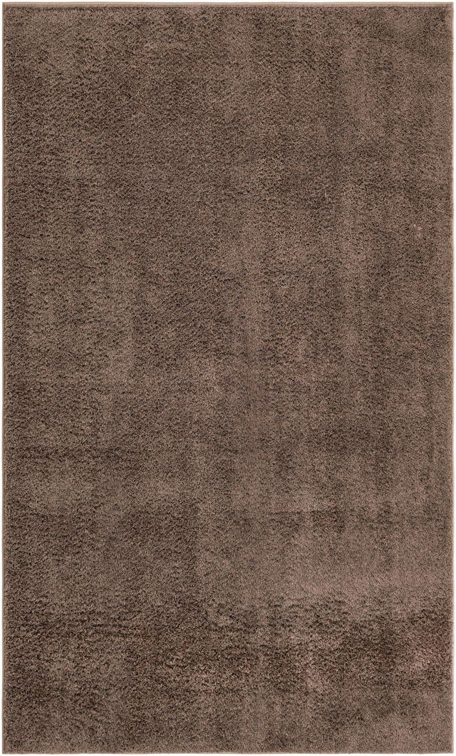 Brown 5' 1 x 8' Studio Solid Shag Rectangle Area Rug Thick Soft Touch Fluffy & Plush Shaggy Pile Single Color Durable Carpet for Minimalist Decor for Sale at Rug Engine