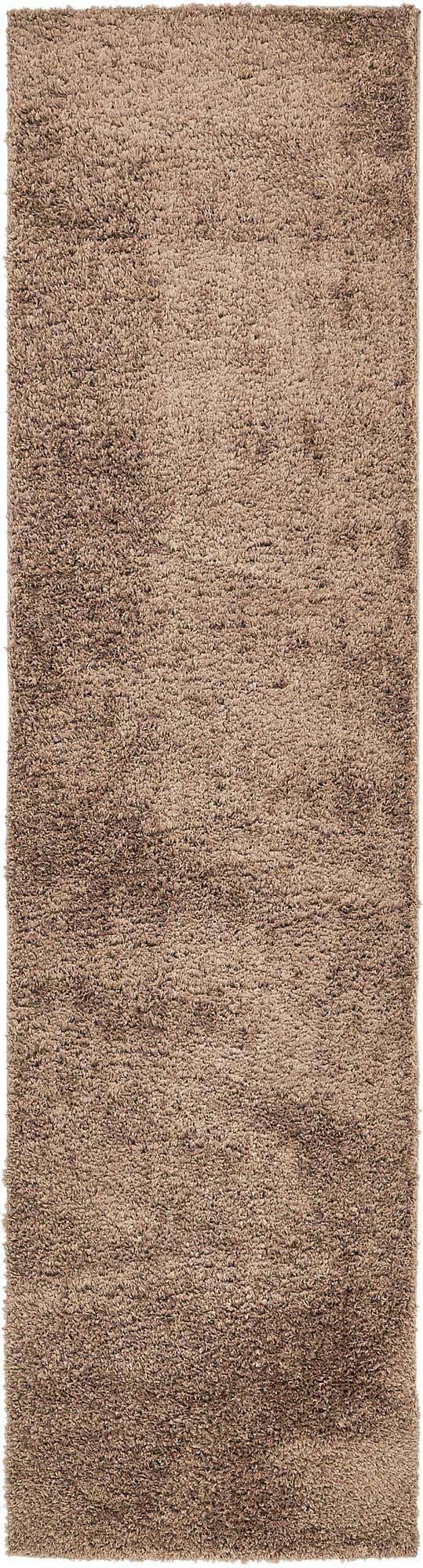 Brown 2' 7 x 10' Studio Solid Shag Runner Area Rug Thick Soft Touch Fluffy & Plush Shaggy Pile Single Color Durable Carpet for Minimalist Decor for Sale at Rug Engine
