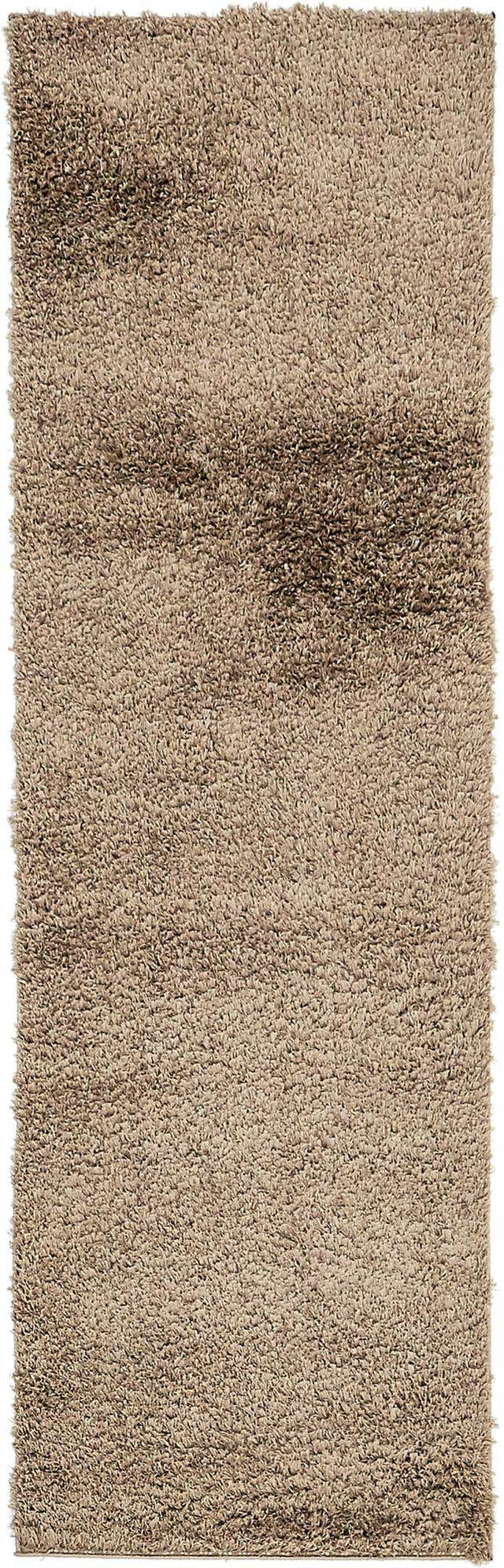 Brown 2' x 6' 9 Studio Solid Shag Runner Area Rug Thick Soft Touch Fluffy & Plush Shaggy Pile Single Color Durable Carpet for Minimalist Decor for Sale at Rug Engine