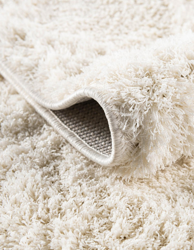White 2' 7 x 10' Studio Solid Shag Runner Area Rug Thick Soft Touch Fluffy & Plush Shaggy Pile Single Color Durable Carpet for Minimalist Decor for Sale at Rug Engine