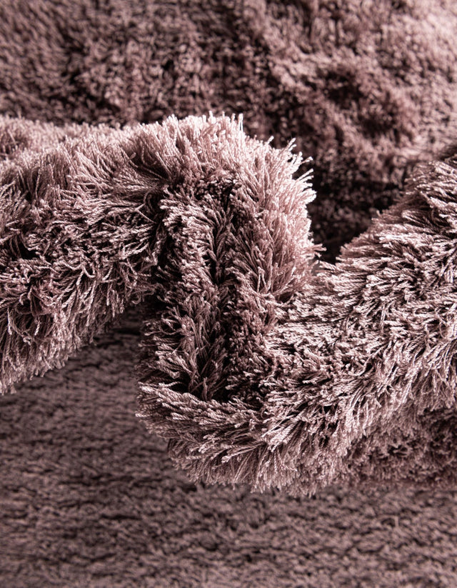 Mauve 5' 1 x 8' Studio Solid Shag Rectangle Area Rug Thick Soft Touch Fluffy & Plush Shaggy Pile Single Color Durable Carpet for Minimalist Decor for Sale at Rug Engine