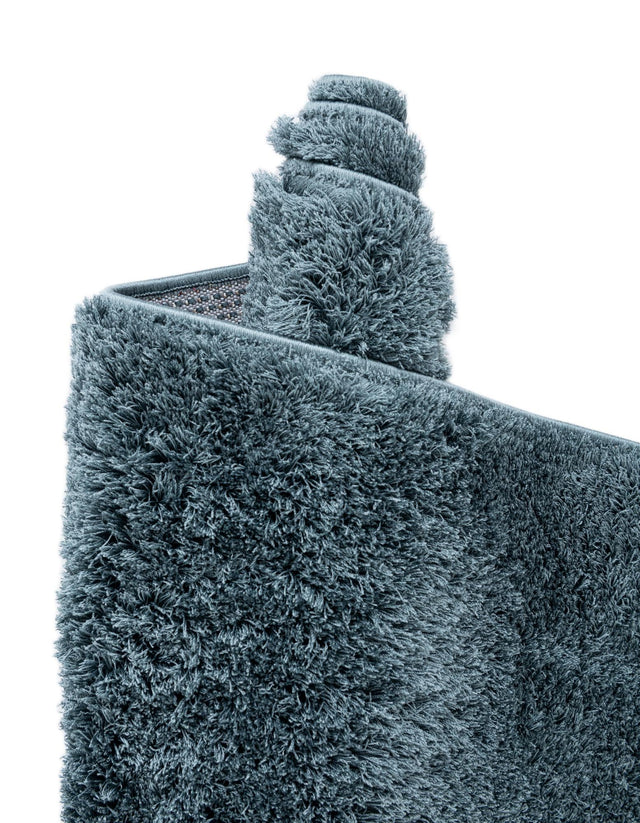 Slate Blue 2' 7 x 10' Studio Solid Shag Runner Area Rug Thick Soft Touch Fluffy & Plush Shaggy Pile Single Color Durable Carpet for Minimalist Decor for Sale at Rug Engine