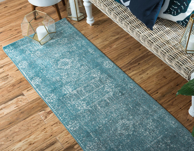 Light Blue 2' 2 x 6' 1 Tradition Runner Area Rug Traditional Classic Vintage Design Carpet for Living Room, Bedrooms, Dining, Office Space for Sale at Rug Engine
