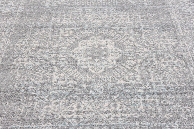 Silver 5' 1 x 8' Tradition Rectangle Area Rug Traditional Classic Vintage Design Carpet for Living Room, Bedrooms, Dining, Office Space for Sale at Rug Engine
