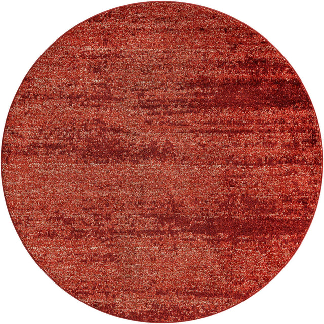 Terracotta 6' 1 x 6' 1 Del Mar Round Area Rug 100% Polypropylene Easy Clean Stain Resistant Vivid Modern Carpet Mat for Home Decor Interior Designing for Sale at Rug Engine