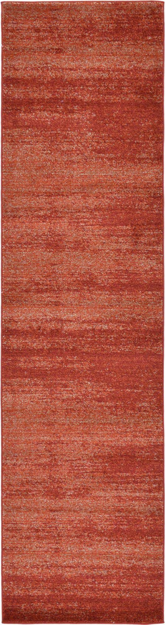 Terracotta 2' 7 x 10' Del Mar Runner Area Rug 100% Polypropylene Easy Clean Stain Resistant Vivid Modern Carpet Mat for Home Decor Interior Designing for Sale at Rug Engine