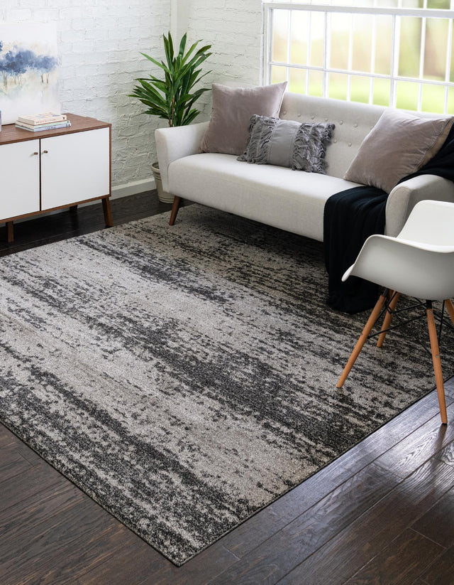 Dark Gray 7' 10 x 7' 10 Del Mar Square Area Rug 100% Polypropylene Easy Clean Stain Resistant Vivid Modern Carpet Mat for Home Decor Interior Designing for Sale at Rug Engine