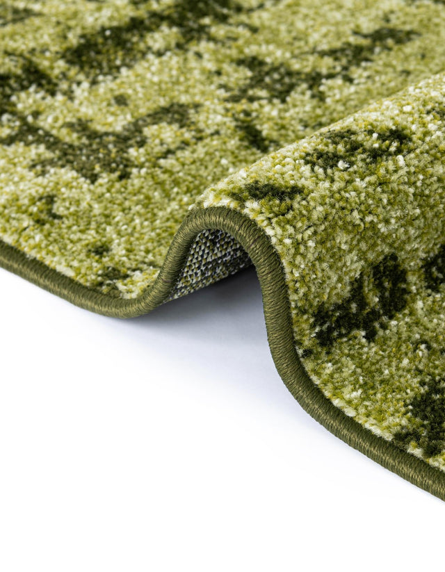 Green 6' 1 x 6' 1 Del Mar Round Area Rug 100% Polypropylene Easy Clean Stain Resistant Vivid Modern Carpet Mat for Home Decor Interior Designing for Sale at Rug Engine