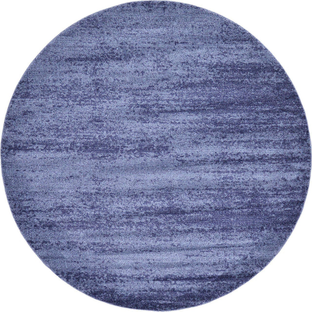 Navy Blue 7' 10 x 7' 10 Del Mar Round Area Rug 100% Polypropylene Easy Clean Stain Resistant Vivid Modern Carpet Mat for Home Decor Interior Designing for Sale at Rug Engine