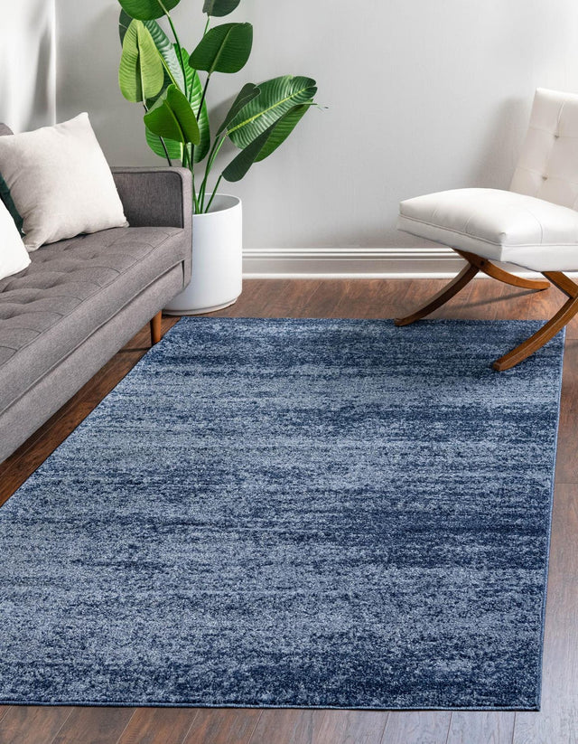 Navy Blue 4' 1 x 6' 1 Del Mar Rectangle Area Rug 100% Polypropylene Easy Clean Stain Resistant Vivid Modern Carpet Mat for Home Decor Interior Designing for Sale at Rug Engine