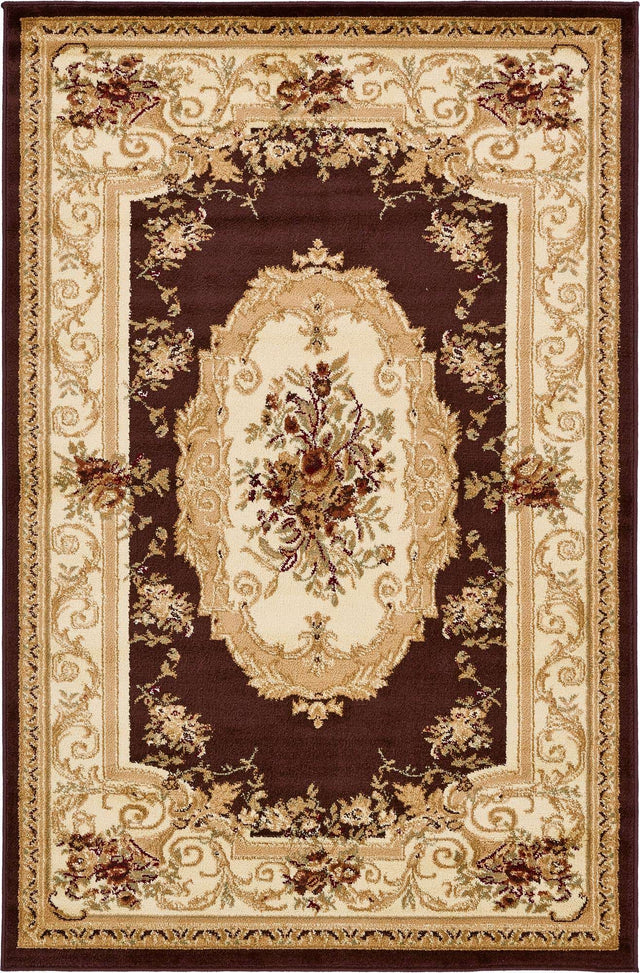 Brown 4' 1 x 6' 1 Versailles Rectangle Area Rug