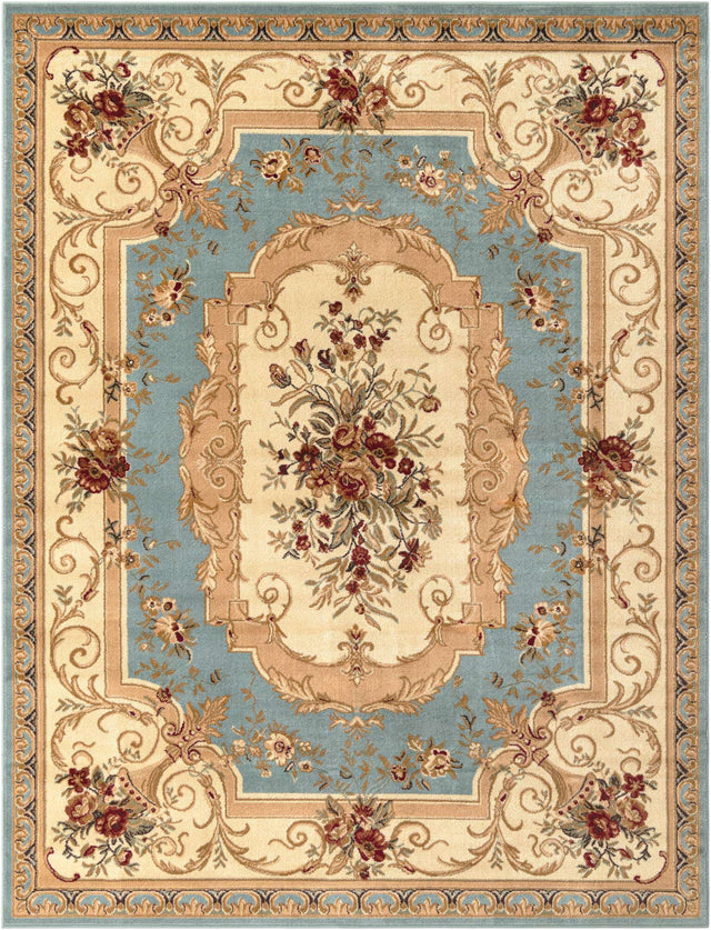 Light Blue 7' 10 x 10' Versailles Rectangle Area Rug