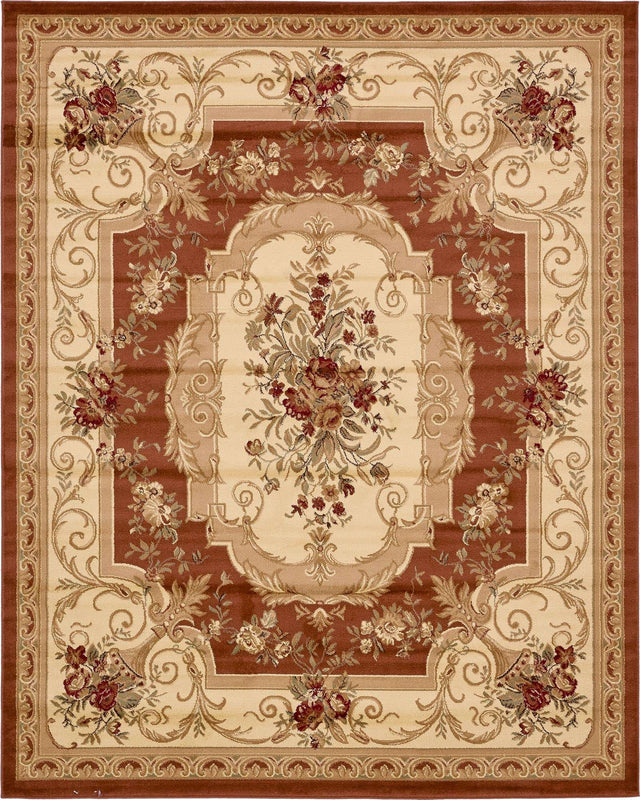 Brick Red 7' 10 x 10' Versailles Rectangle Area Rug
