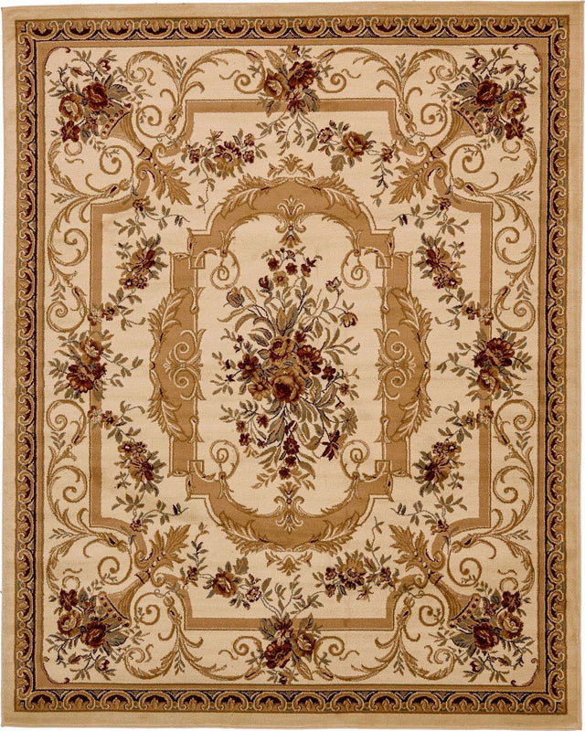 Cream 7' 10 x 10' Versailles Rectangle Area Rug