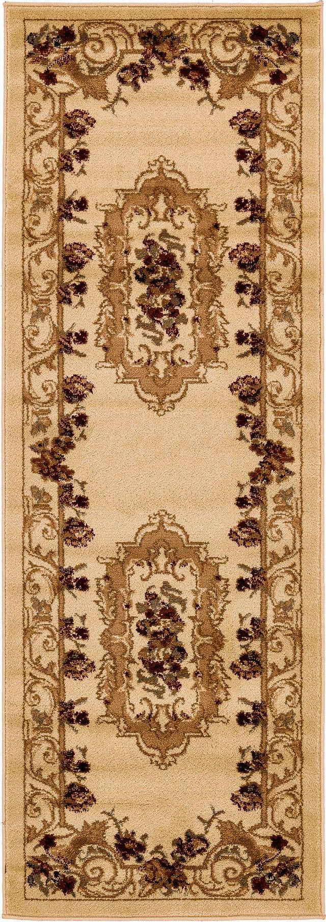 Cream 2' x 6' 1 Versailles Runner Area Rug