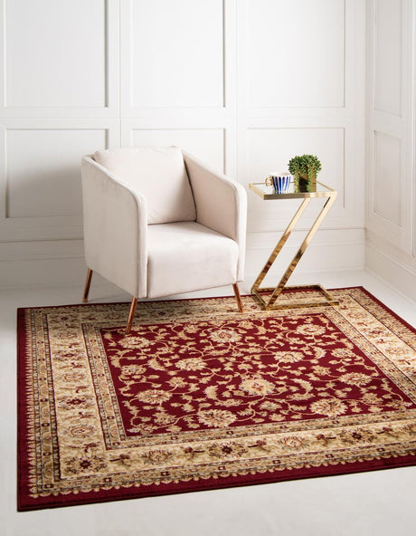 Red 7' 10 x 7' 10 Voyage Square Area Rug
