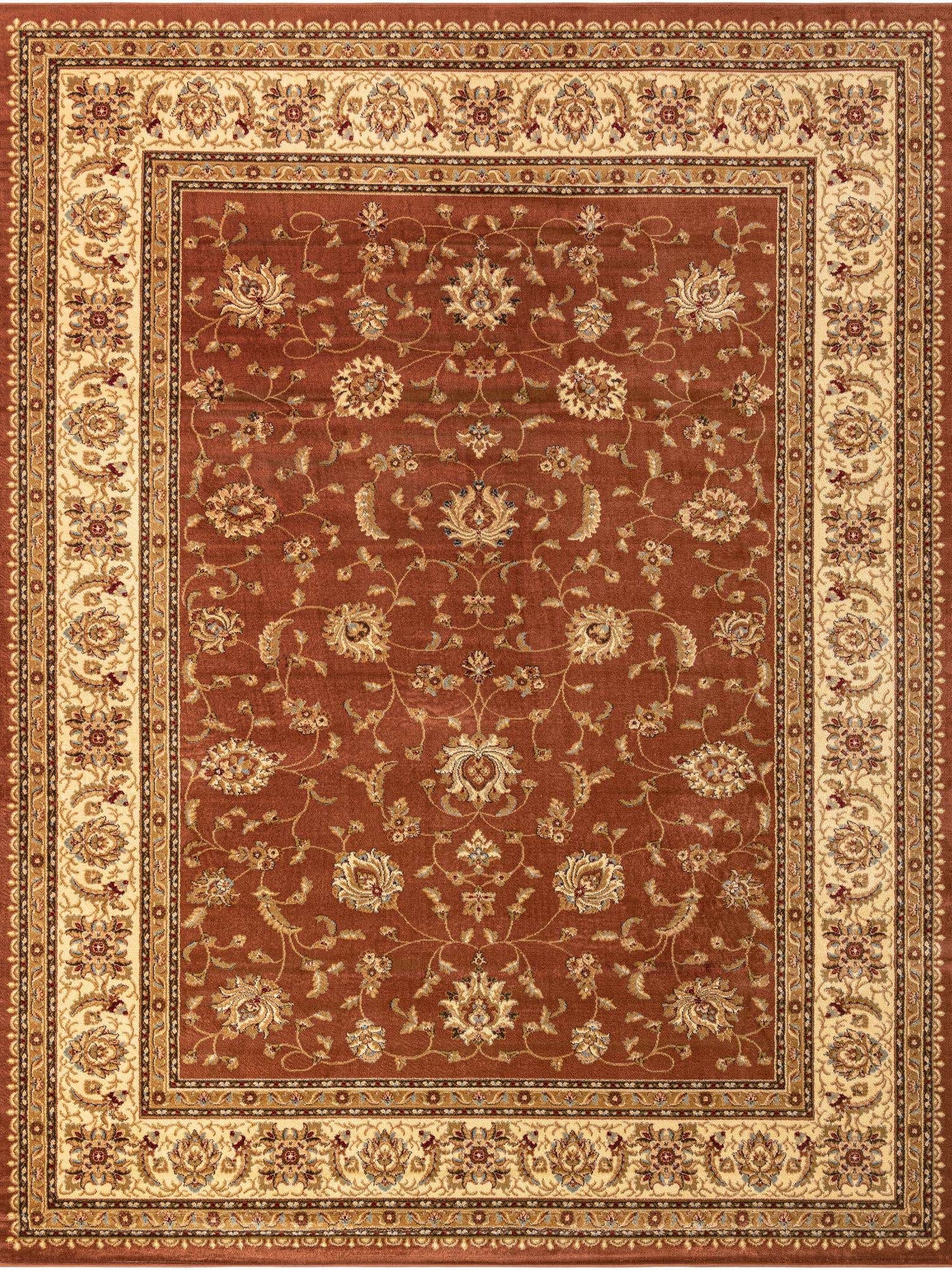Brick Red Light Rose 10' x 13' 1 Voyage Rectangle Area Rug