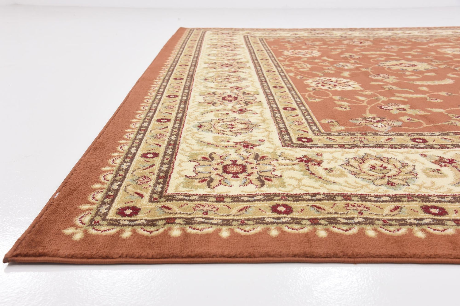 Brick Red Light Rose 10' x 10' Voyage Square Area Rug