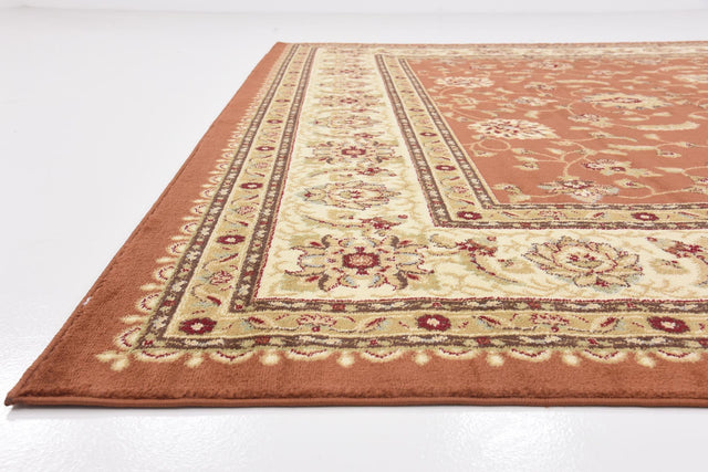 Brick Red Light Rose 10' x 10' Voyage Square Area Rug
