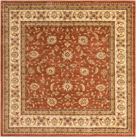 Brick Red Light Rose 10' x 10' Voyage Square Area Rug