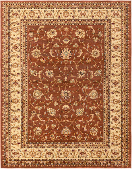 Brick Red Light Rose 7' 10 x 10' Voyage Rectangle Area Rug